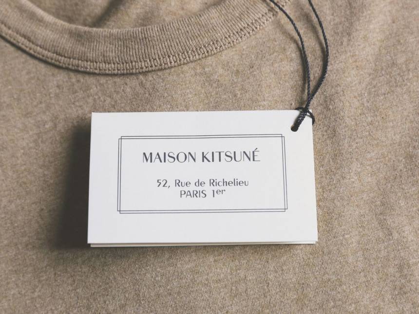 Maison Kitsune product label