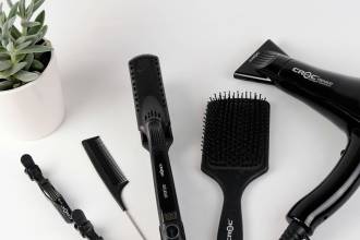 black hair brush