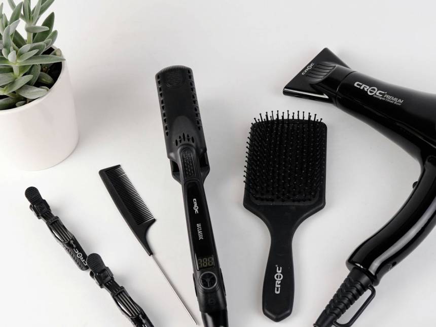 black hair brush